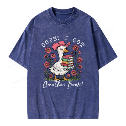 Pagewings Oops I Got Another Book Unisex Washed T-shirt