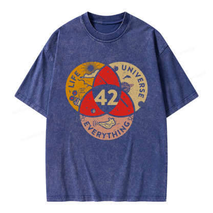Pagewings 42 The Answer To Life The Universe And Everything Unisex Washed T-shirt