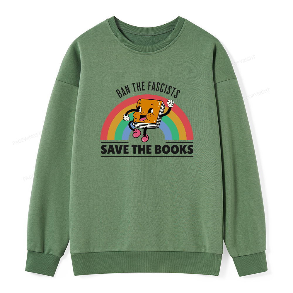 Pagewings Ban The Fascists Save The Books Unisex Classic Sweatshirt
