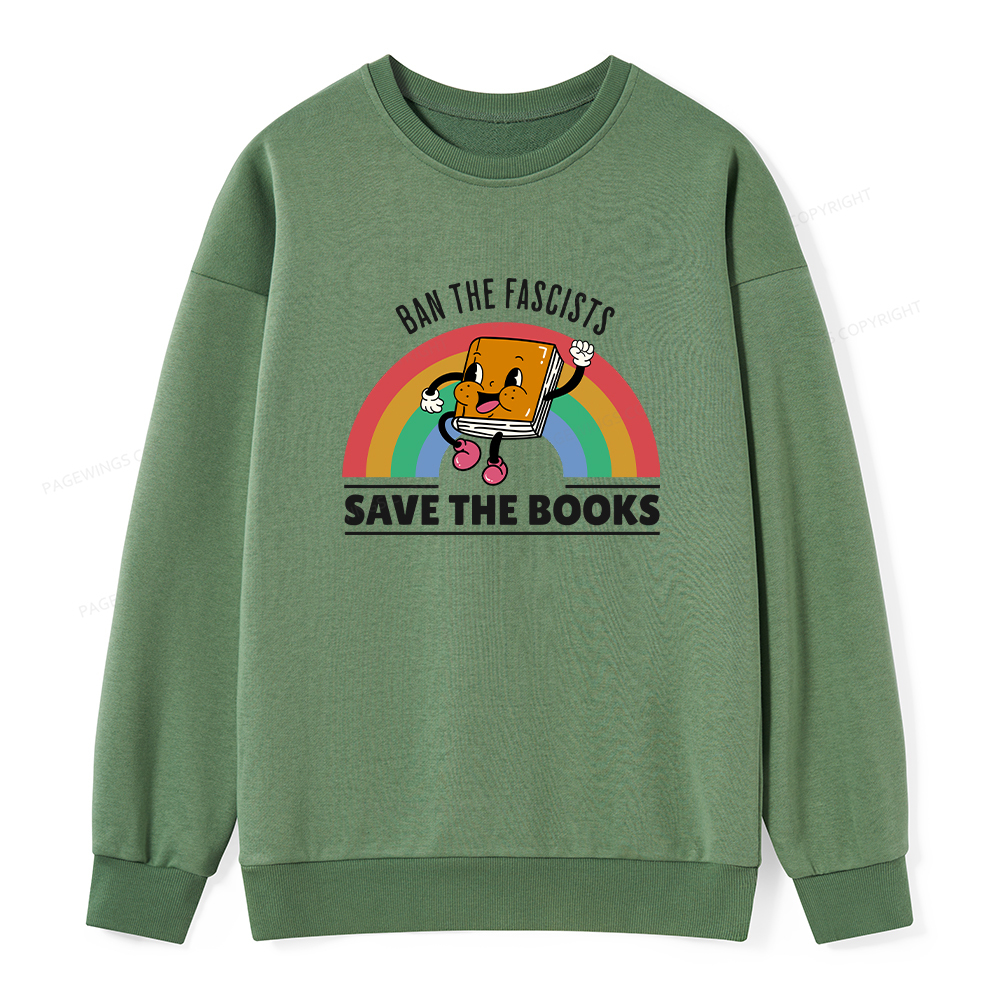 Pagewings Ban The Fascists Save The Books Unisex Classic Sweatshirt