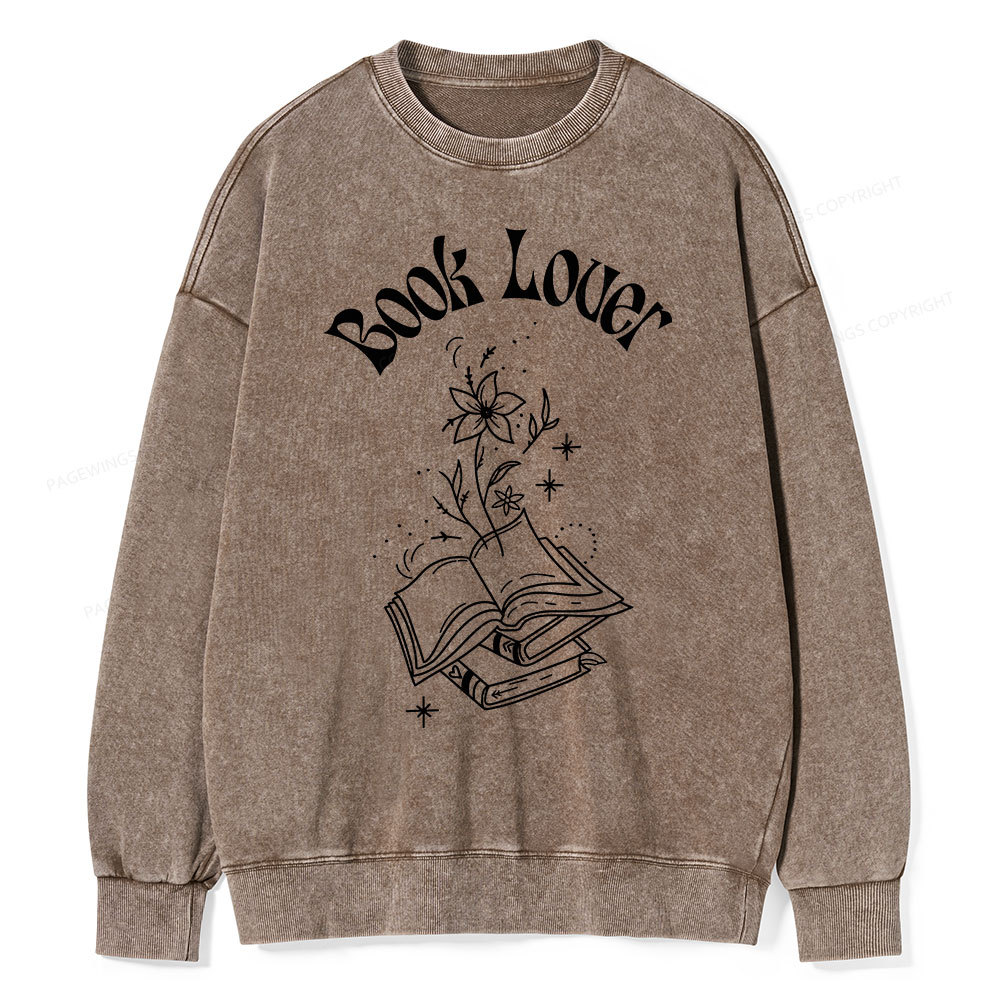 Pagewing  Books Lover Unisex Washed Sweatshirt