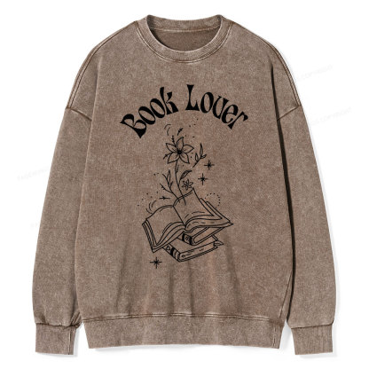 Pagewing  Books Lover Unisex Washed Sweatshirt