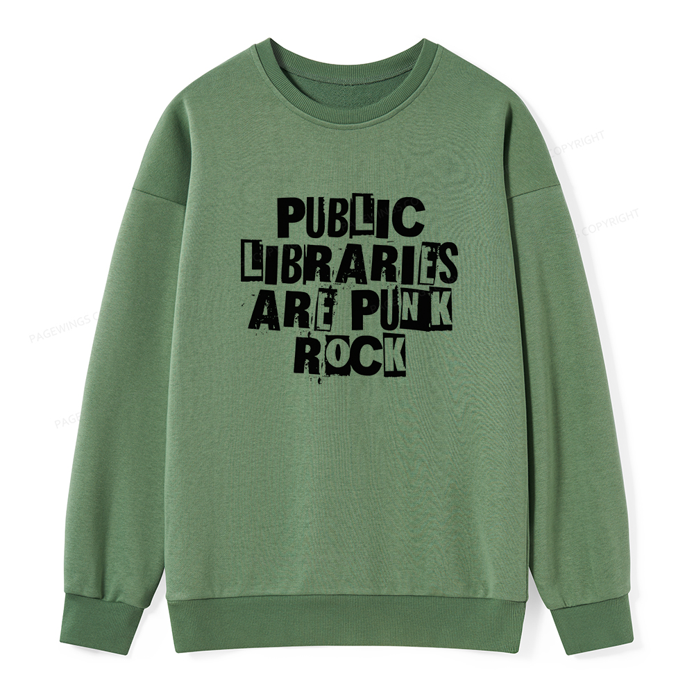 Pagewings Public Libraries Are Punk Rock Unisex Classic Sweatshirt