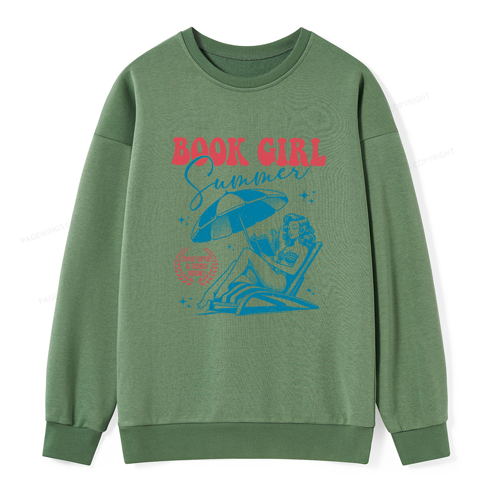 Pagewings Book Girl Summer Unisex Classic Sweatshirt