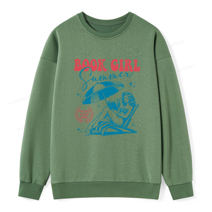 Pagewings Book Girl Summer Unisex Classic Sweatshirt