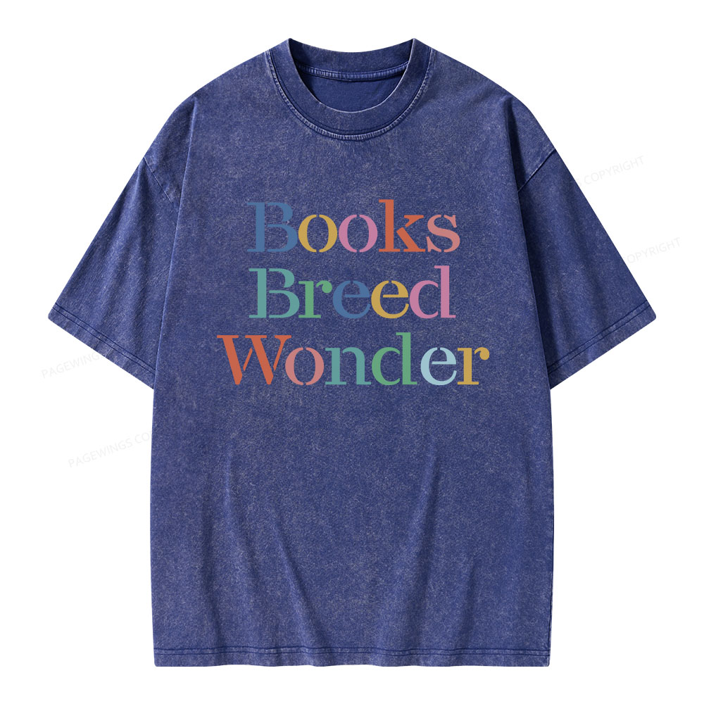 Pagewings Books Breed Wonder Unisex Washed T-shirt