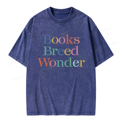 Pagewings Books Breed Wonder Unisex Washed T-shirt