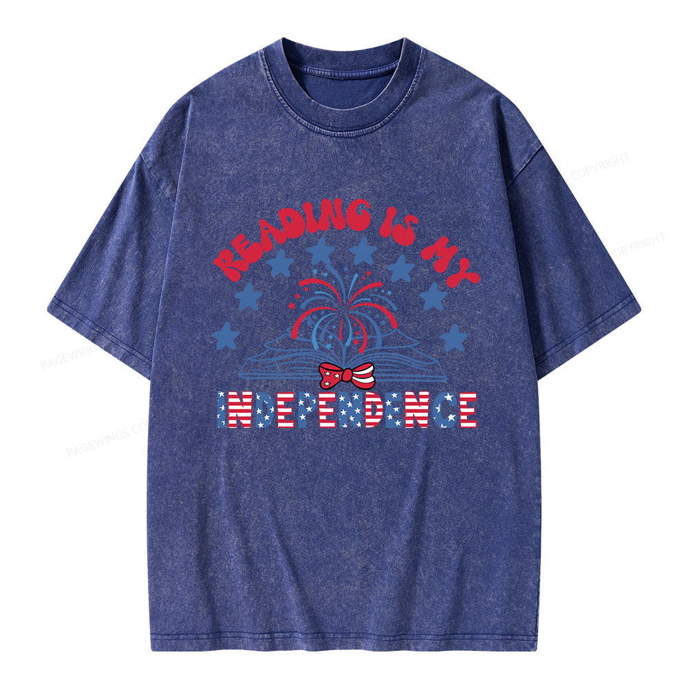 Pagewings Reading Is My Independence Unisex Washed T-shirt