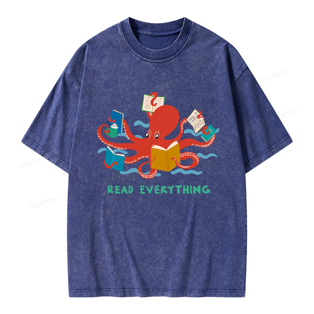 Pagewings Read Everything Unisex Washed T-shirt