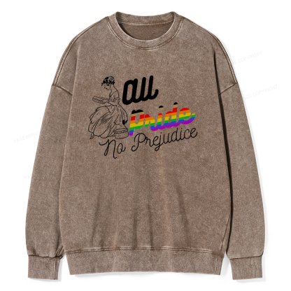 Pagewings All Pride No Prejudice Unisex Washed Sweatshirt