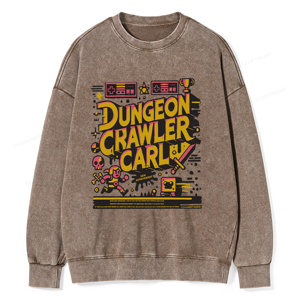 Pagewings Book New Achievement Unisex Washed Sweatshirt