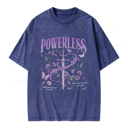 Pagewings Powerless Bookish Unisex Washed T-shirt