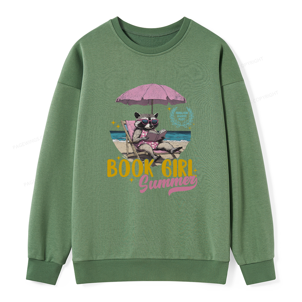 Pagewings Book Girl Summer Unisex Classic Sweatshirt