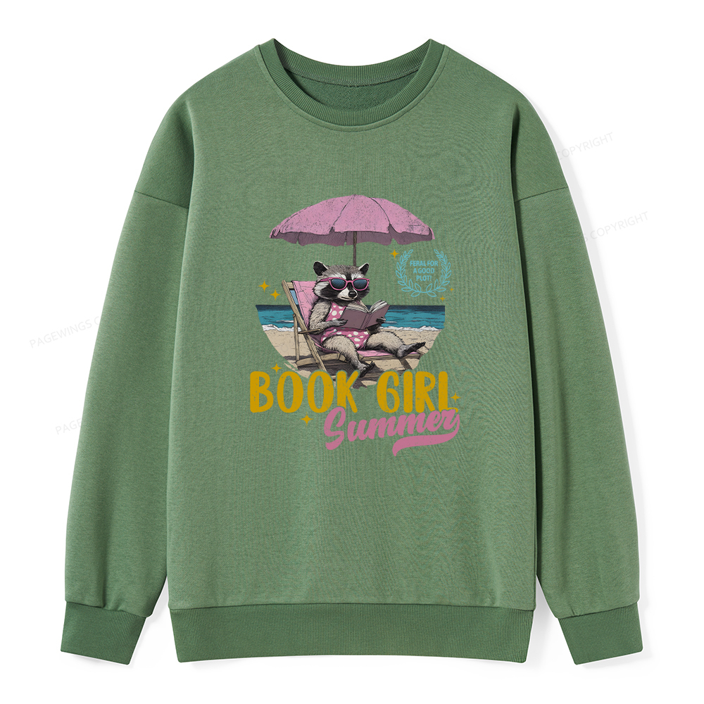 Pagewings Book Girl Summer Unisex Classic Sweatshirt