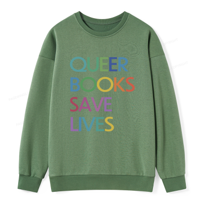 Pagewings Queer Books Save Lives Unisex Classic Sweatshirt