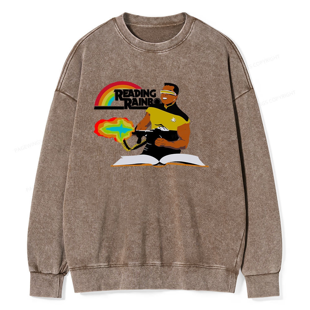 Pagewings Reading Rambo Unisex Washed Sweatshirt