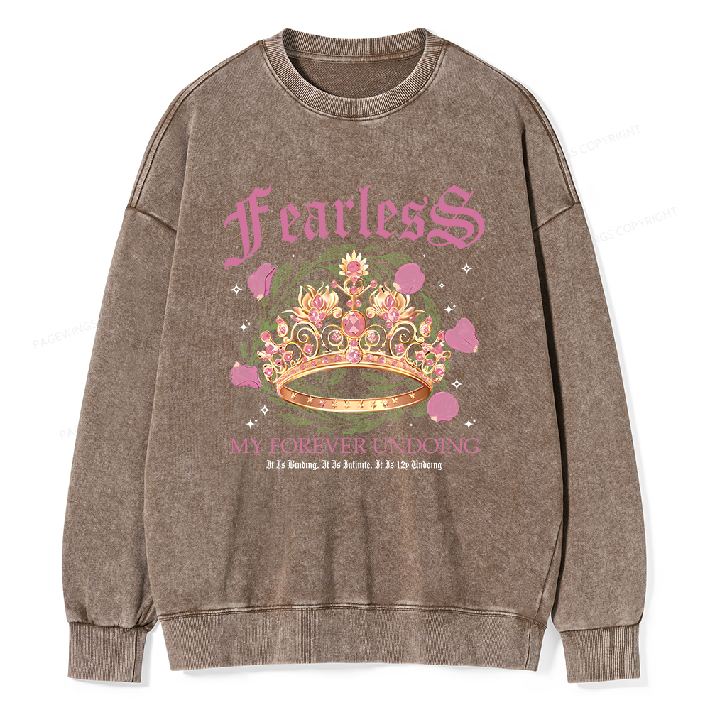 Pagewings Fearless Bookish Comfort Colors Unisex Washed Sweatshirt