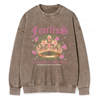 Pagewings Fearless Bookish Comfort Colors Unisex Washed Sweatshirt