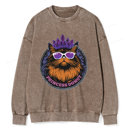 Pagewings Princess Donut Unisex Washed Sweatshirt