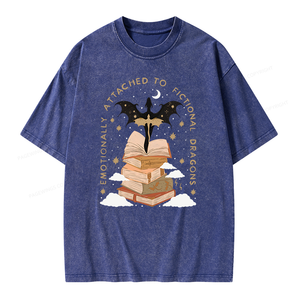 Pagewing Fantasy Romance Reader Gift Romantacy Unisex Washed T-shirt