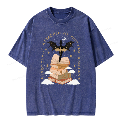 Pagewing Fantasy Romance Reader Gift Romantacy Unisex Washed T-shirt