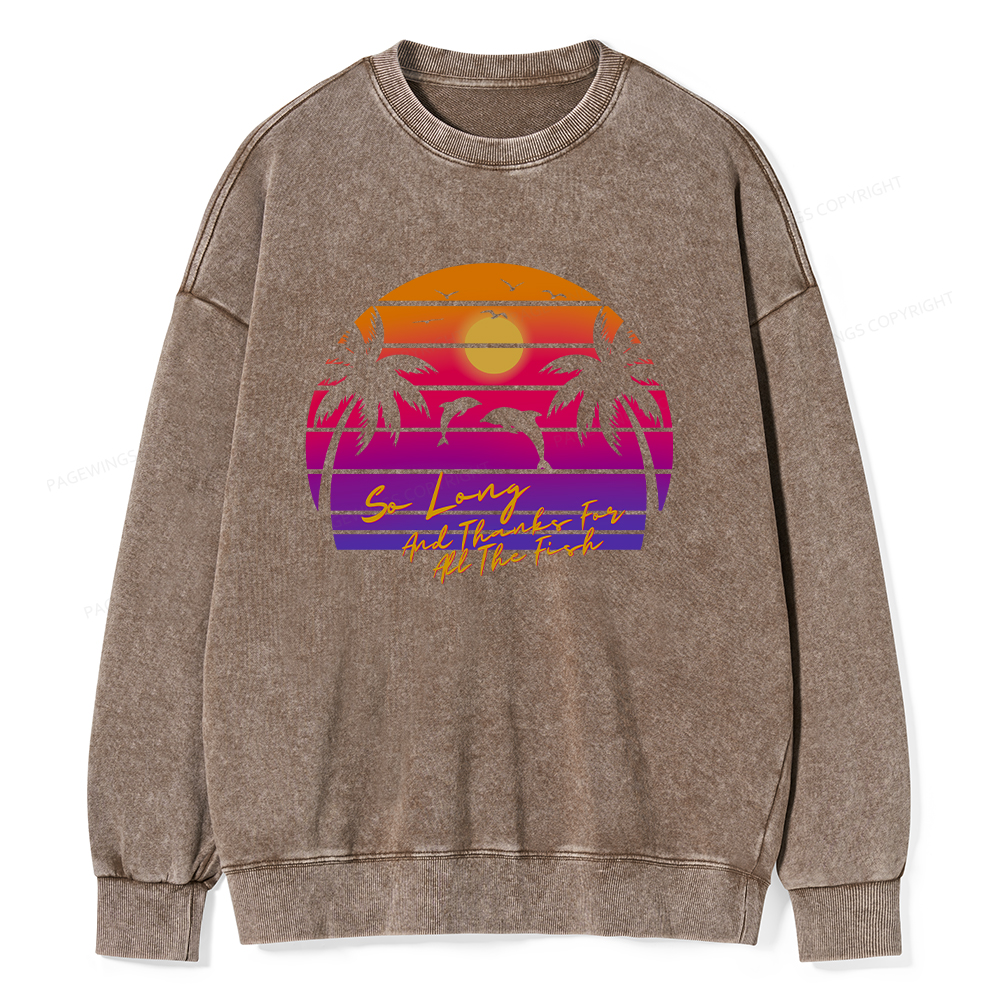 Pagewings Hitchhikers Guide to the Galaxy Unisex Washed Sweatshirt