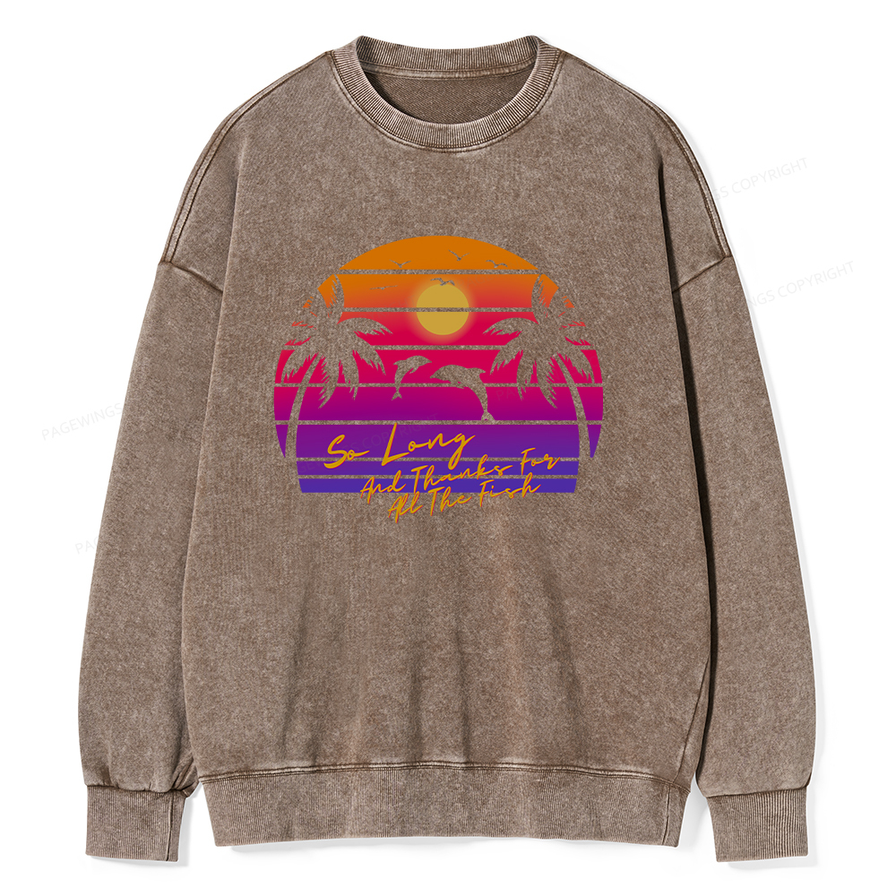 Pagewings Hitchhikers Guide to the Galaxy Unisex Washed Sweatshirt