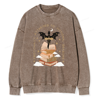 Pagewing Fantasy Romance Reader Gift Romantacy Unisex Washed Sweatshirt