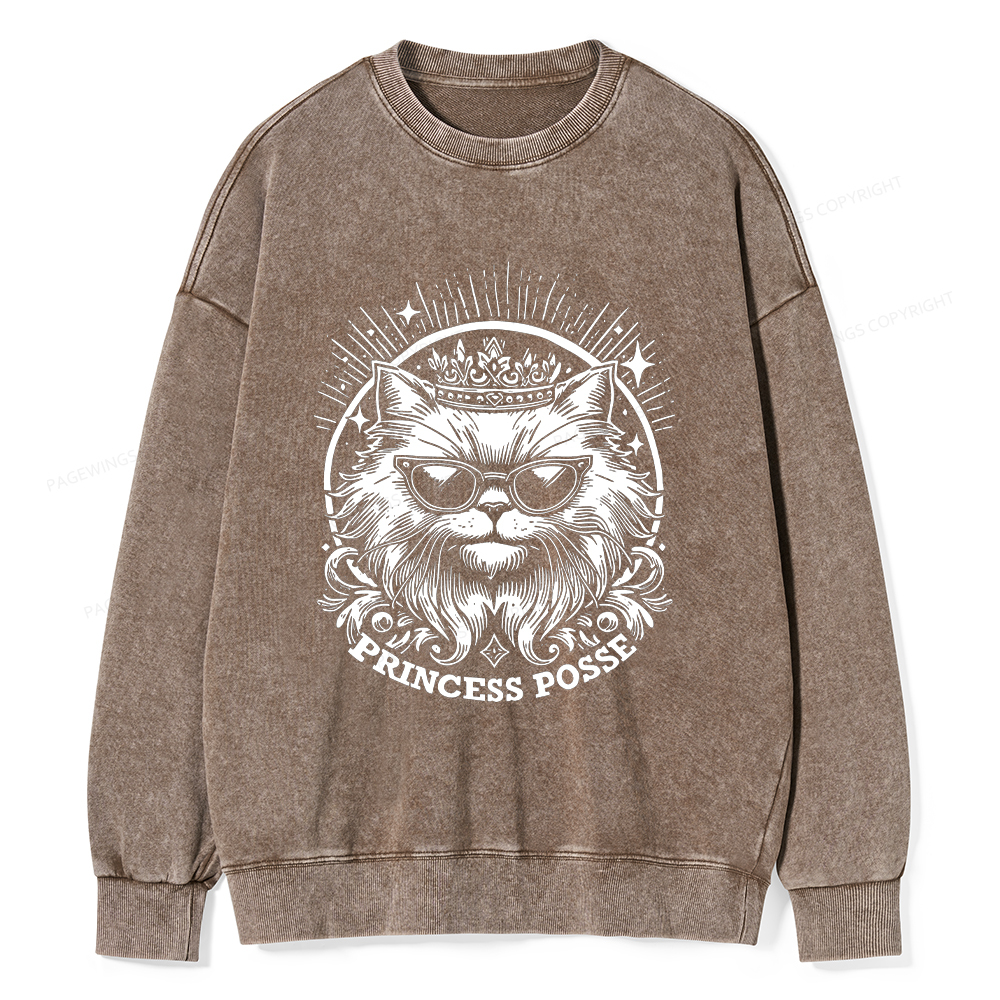 Pagewings Princess Posse Unisex Washed Sweatshirt