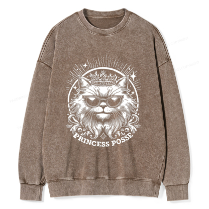 Pagewings Princess Posse Unisex Washed Sweatshirt