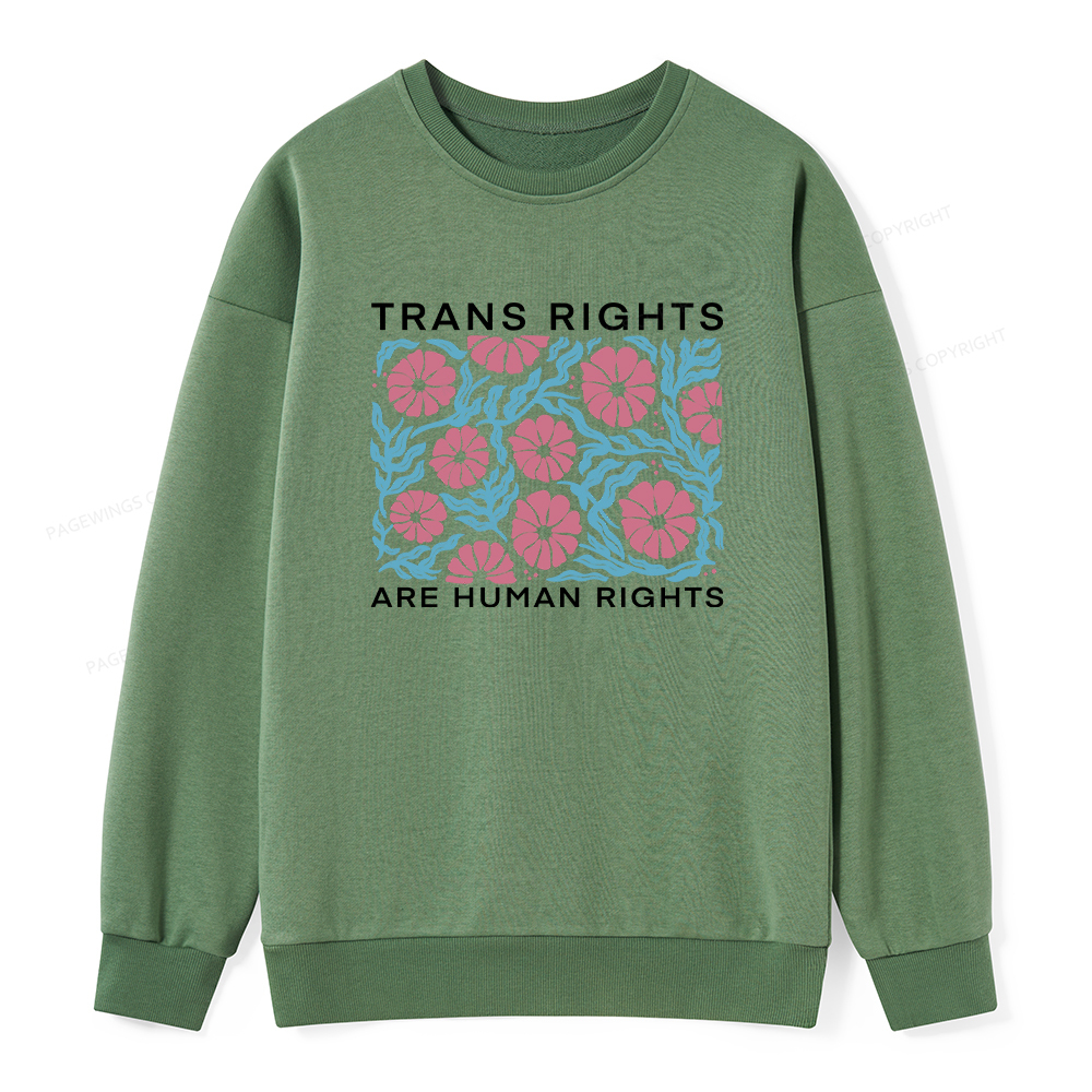 Pagewings Trans Rights Are Human Rights Unisex Classic Sweatshirt