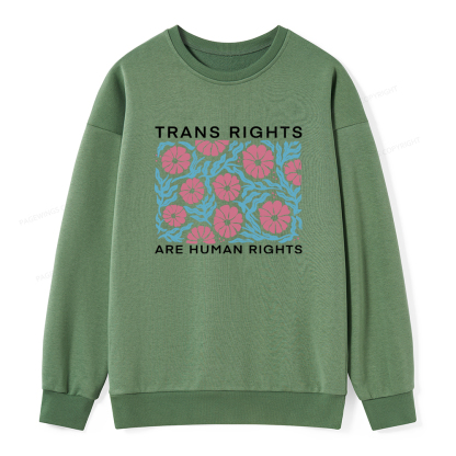 Pagewings Trans Rights Are Human Rights Unisex Classic Sweatshirt