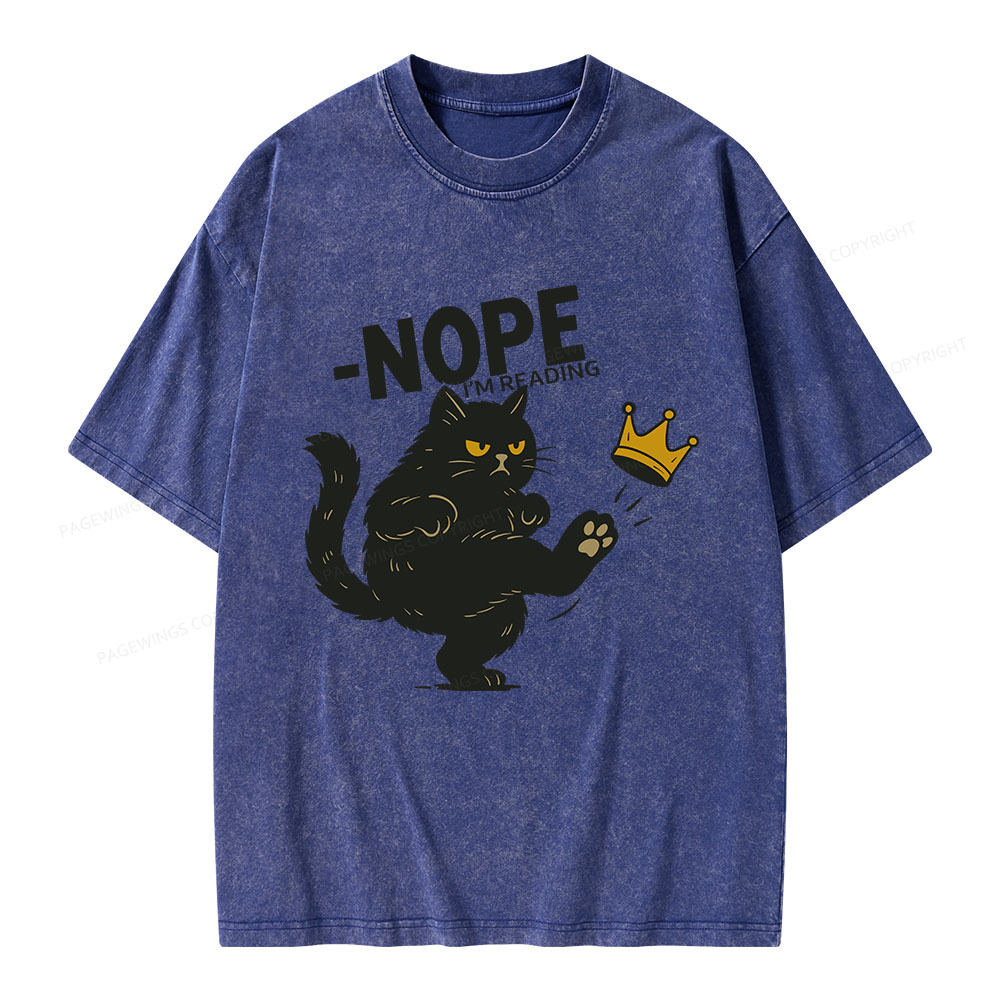 Pagewings Nope I'm Reading Unisex Washed T-shirt