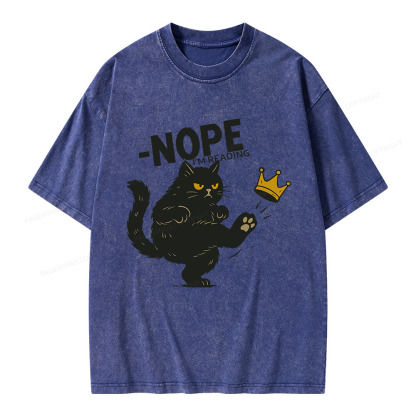Pagewings Nope I'm Reading Unisex Washed T-shirt