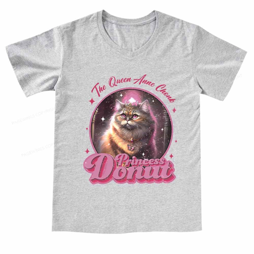 Pagewings Princess Donut V-neck T-shirt