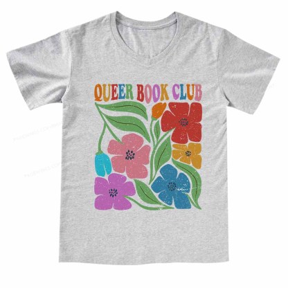 Pagewings Queer Book Club  V-neck T-shirt