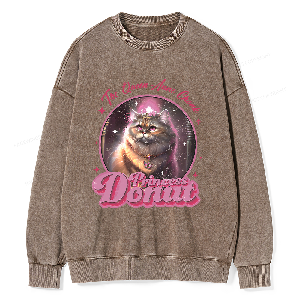 Pagewings Princess Donut Unisex Washed Sweatshirt