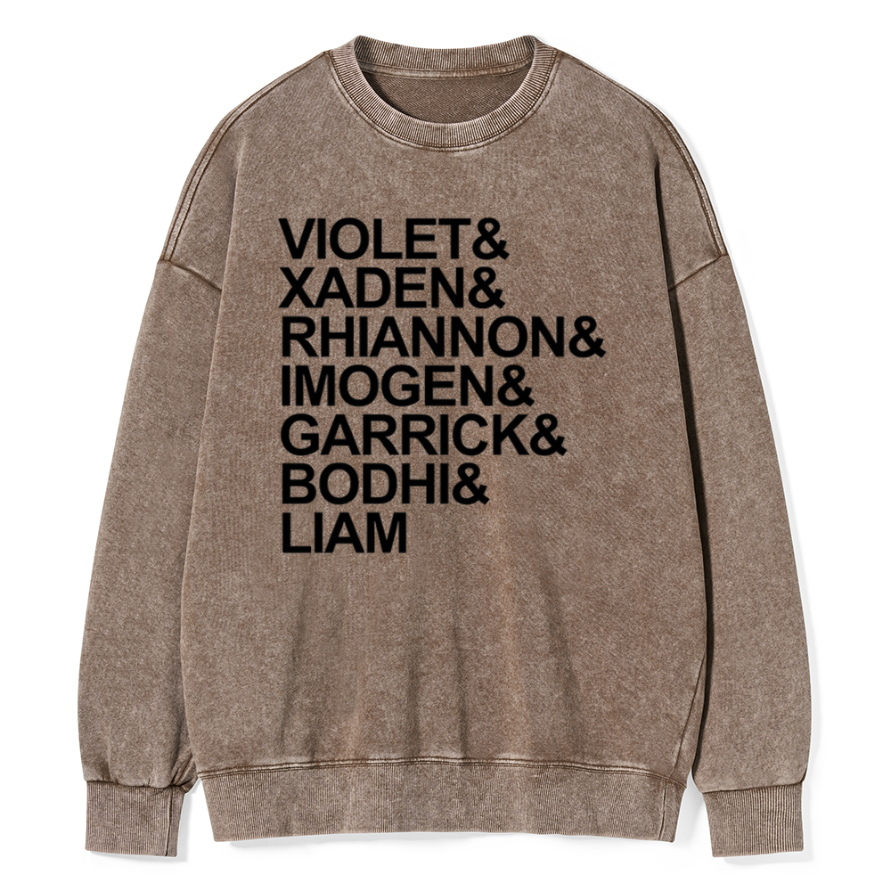 Pagewin Fourth Wing MC Classic T-Shirt Unisex Washed Sweatshirt