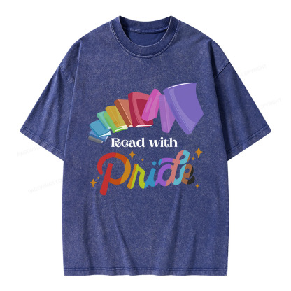 Pagewings Read with Pride Unisex Washed T-shirt