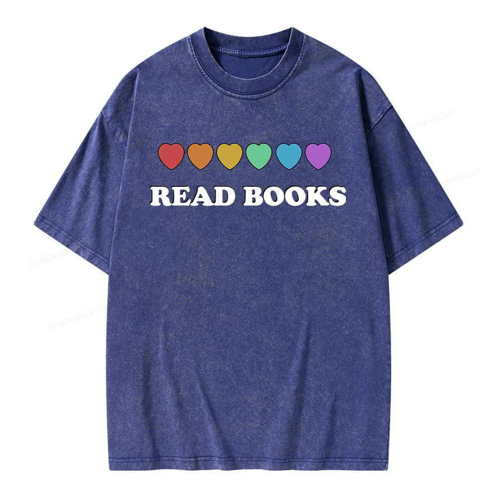 Pagewings Read Books Unisex Washed T-shirt
