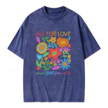Pagewings All For Love Unisex Washed T-shirt