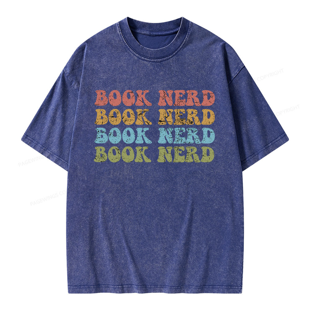 Pagewings Book Nerd Unisex Washed T-shirt
