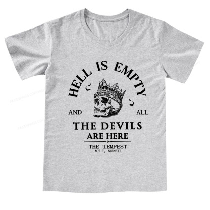 Pagewings Hell Is Empty And All The Devils Are Here V-neck T-shirt