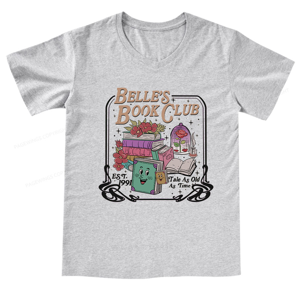 Pagewings Belle's Book Club V-neck T-shirt