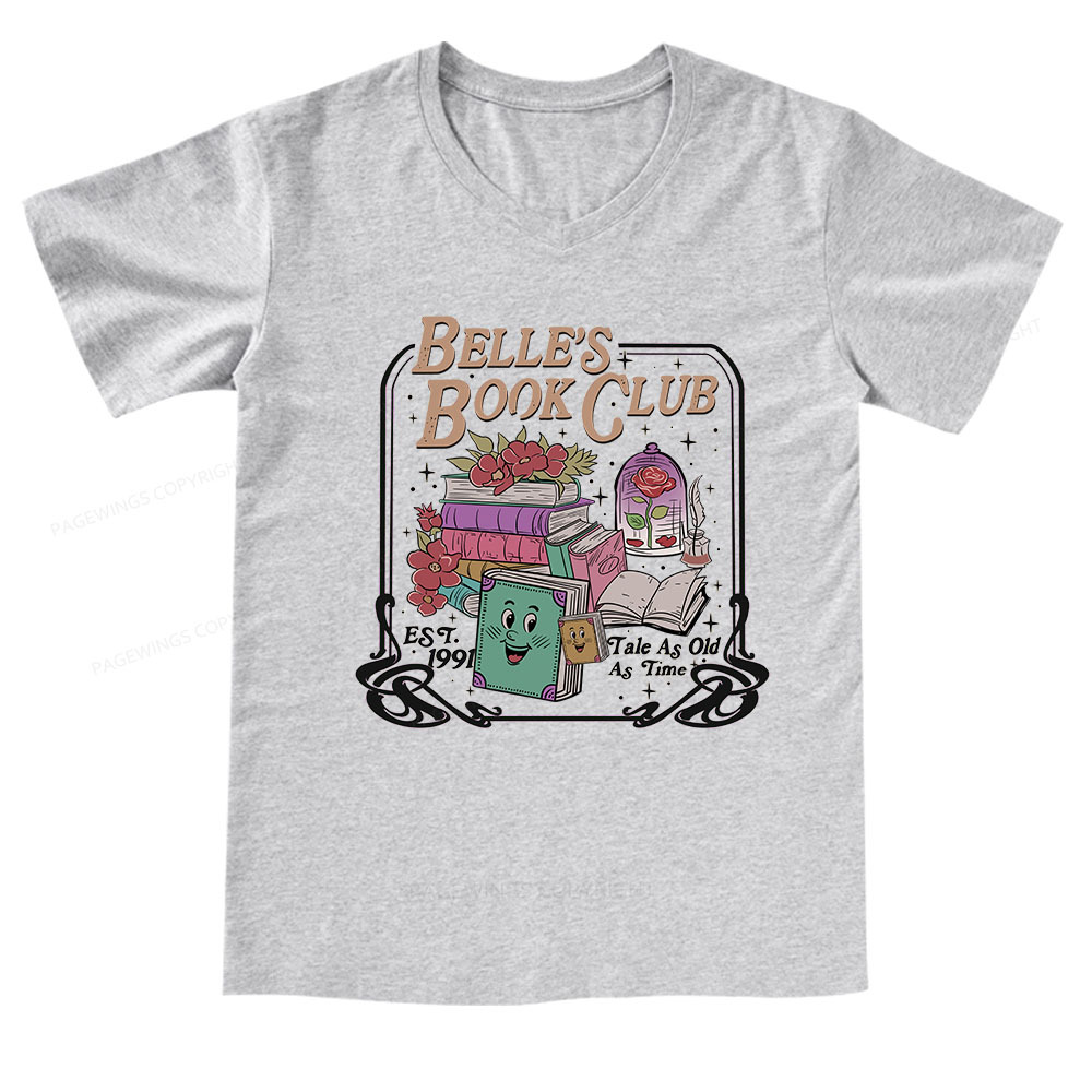 Pagewings Belle's Book Club V-neck T-shirt
