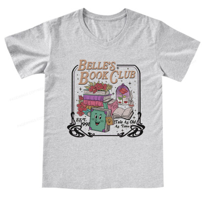 Pagewings Belle's Book Club V-neck T-shirt