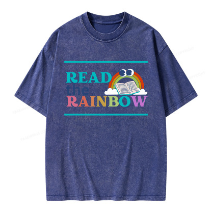 Pagewings Read the Rainbow Unisex Washed T-shirt