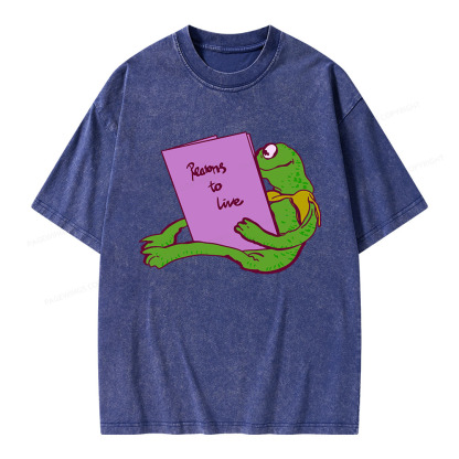 Pagewings Reasons To Live Unisex Washed T-shirt