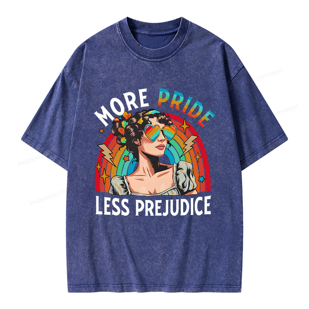 Pagewings More Pride Less Prejudice Unisex Washed T-shirt