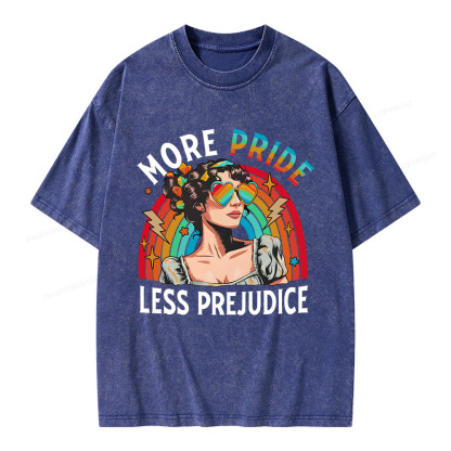 Pagewings More Pride Less Prejudice Unisex Washed T-shirt